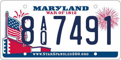 MD license plate 8AQ7491