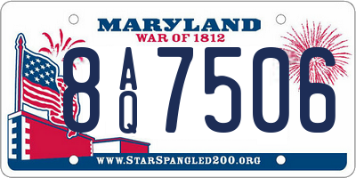 MD license plate 8AQ7506