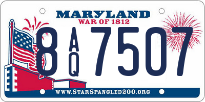 MD license plate 8AQ7507