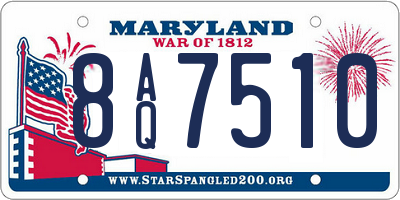 MD license plate 8AQ7510
