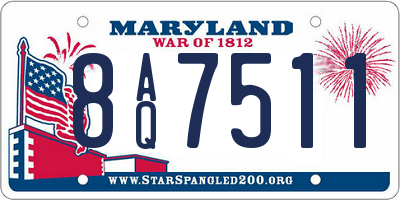 MD license plate 8AQ7511