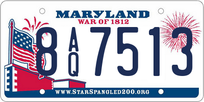 MD license plate 8AQ7513
