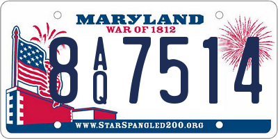 MD license plate 8AQ7514