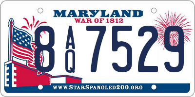 MD license plate 8AQ7529