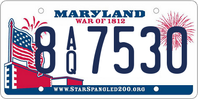 MD license plate 8AQ7530