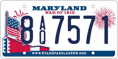 MD license plate 8AQ7571