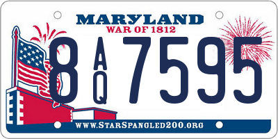 MD license plate 8AQ7595