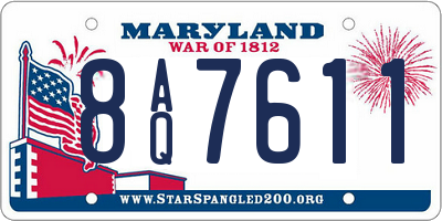 MD license plate 8AQ7611