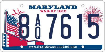 MD license plate 8AQ7615
