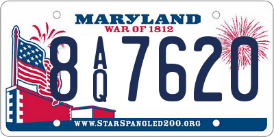 MD license plate 8AQ7620