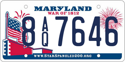 MD license plate 8AQ7646