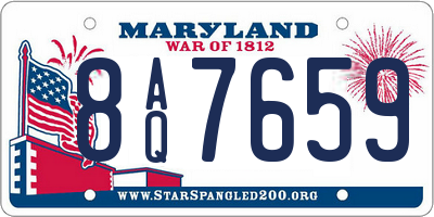 MD license plate 8AQ7659