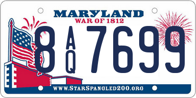 MD license plate 8AQ7699