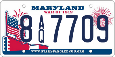MD license plate 8AQ7709