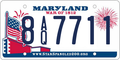 MD license plate 8AQ7711