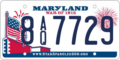 MD license plate 8AQ7729