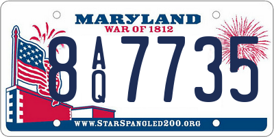 MD license plate 8AQ7735