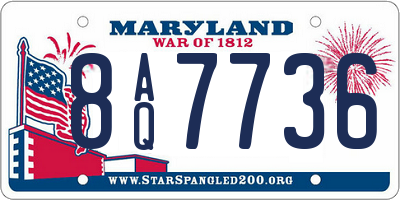 MD license plate 8AQ7736