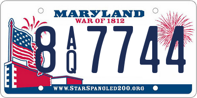 MD license plate 8AQ7744