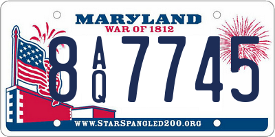MD license plate 8AQ7745