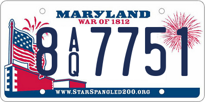 MD license plate 8AQ7751