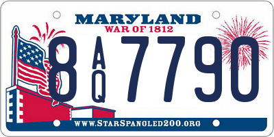MD license plate 8AQ7790