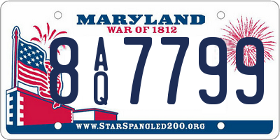 MD license plate 8AQ7799