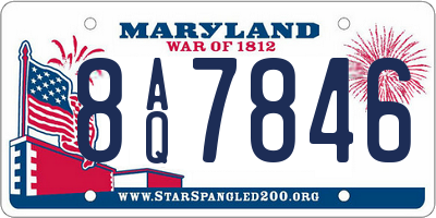 MD license plate 8AQ7846