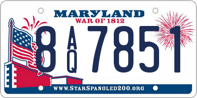 MD license plate 8AQ7851