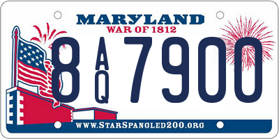 MD license plate 8AQ7900