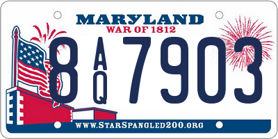 MD license plate 8AQ7903