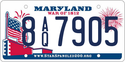 MD license plate 8AQ7905