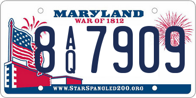 MD license plate 8AQ7909