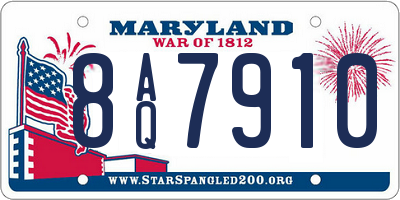MD license plate 8AQ7910