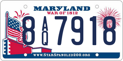 MD license plate 8AQ7918