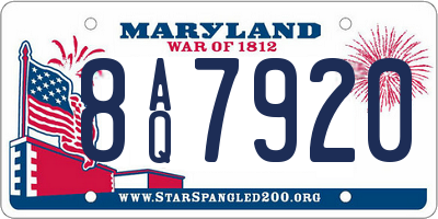 MD license plate 8AQ7920