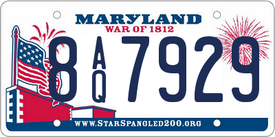 MD license plate 8AQ7929