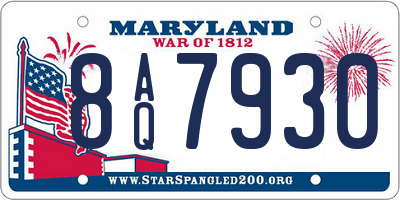 MD license plate 8AQ7930