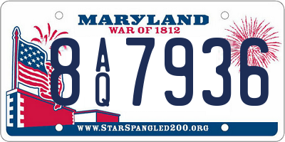 MD license plate 8AQ7936