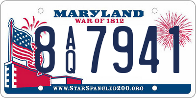 MD license plate 8AQ7941