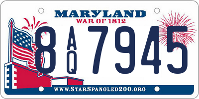 MD license plate 8AQ7945
