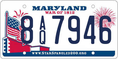 MD license plate 8AQ7946