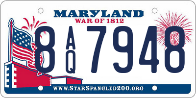 MD license plate 8AQ7948