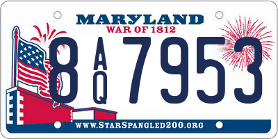 MD license plate 8AQ7953