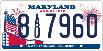 MD license plate 8AQ7960