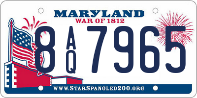 MD license plate 8AQ7965