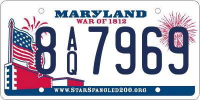 MD license plate 8AQ7969