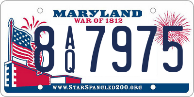 MD license plate 8AQ7975