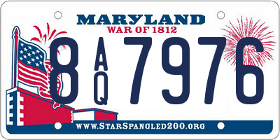 MD license plate 8AQ7976