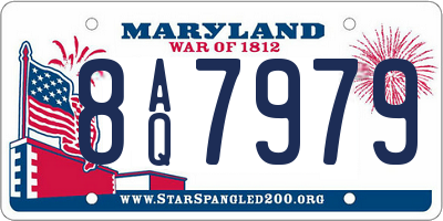 MD license plate 8AQ7979